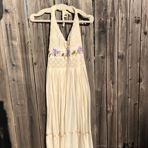 Hippie halter midi dress